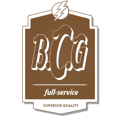 Graphic insignia of a high-quality  advertising company.