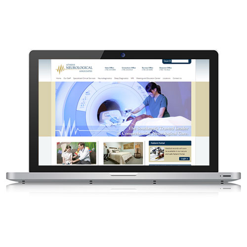 Website design for healthcare.