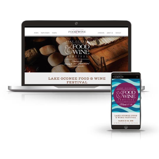 Festival website design by Bond Creative Group.