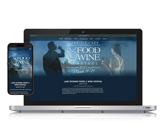 Festival website design by Bond Creative Group.