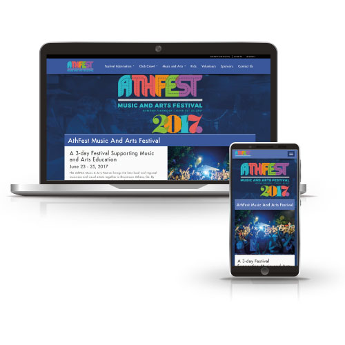 Event website design with customized scheduling.